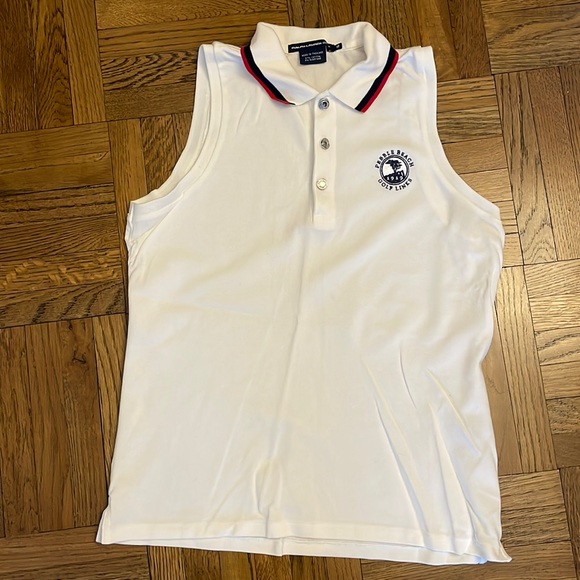Ralph Lauren Golf Sleeveless Classic Slim Fit Polo with Pebble Beach Logo - Picture 1 of 6